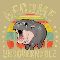 Moodeng Become Ungovernable Funny Baby Hippo Moo Deng Joke Cooling Performance Long Sleeve Crew