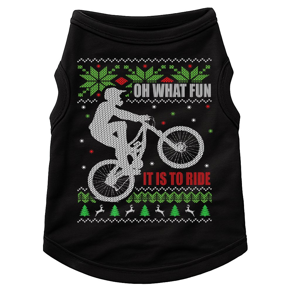 Mountain Bike Ugly Christmas Mountain Biking Gift Doggie Tank