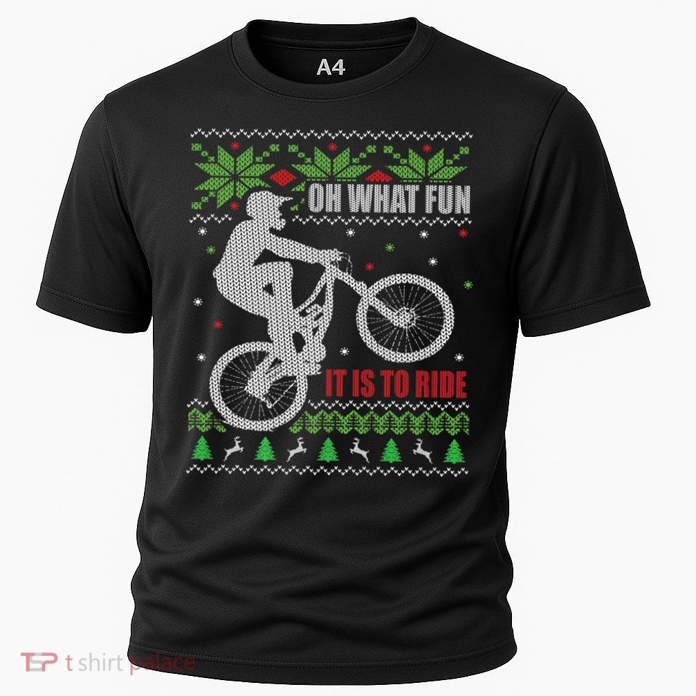 Mountain Bike Ugly Christmas Mountain Biking Gift Performance Shirt