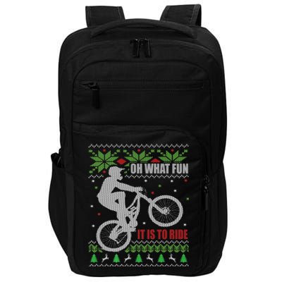 Mountain Bike Ugly Christmas Mountain Biking Gift Impact Tech Backpack