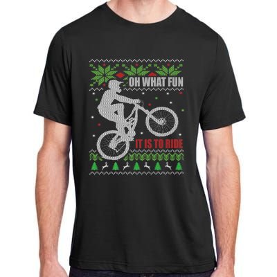 Mountain Bike Ugly Christmas Mountain Biking Gift Adult ChromaSoft Performance T-Shirt