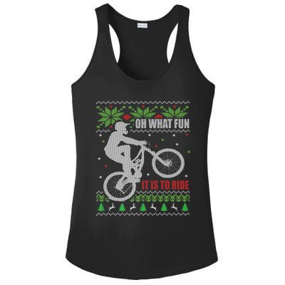 Mountain Bike Ugly Christmas Mountain Biking Gift Ladies PosiCharge Competitor Racerback Tank