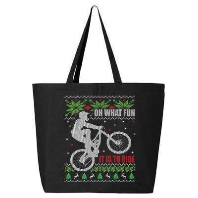 Mountain Bike Ugly Christmas Mountain Biking Gift 25L Jumbo Tote