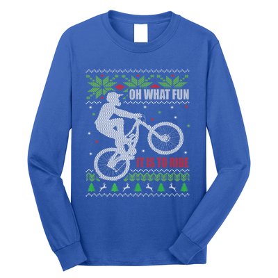 Mountain Bike Ugly Christmas Mountain Biking Gift Long Sleeve Shirt