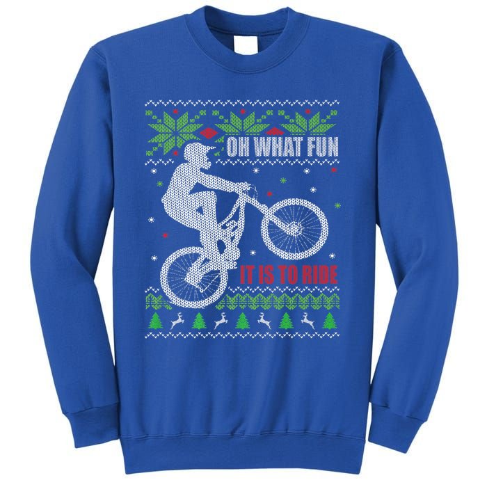 Mountain Bike Ugly Christmas Mountain Biking Gift Sweatshirt