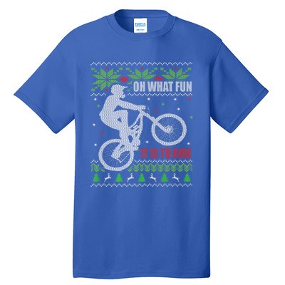 Mountain Bike Ugly Christmas Mountain Biking Gift Tall T-Shirt