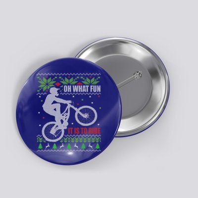 Mountain Bike Ugly Christmas Mountain Biking Gift Button