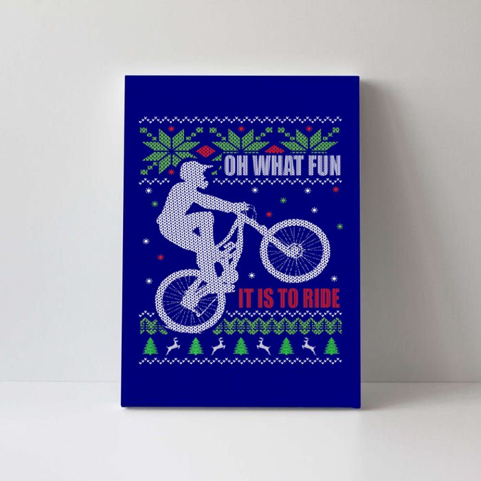 Mountain Bike Ugly Christmas Mountain Biking Gift Canvas