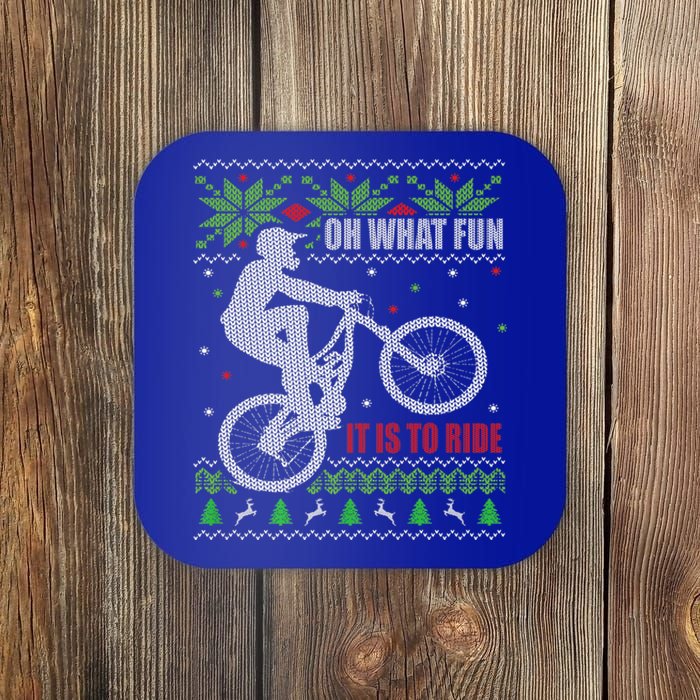 Mountain Bike Ugly Christmas Mountain Biking Gift Coaster