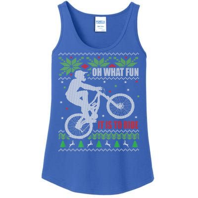 Mountain Bike Ugly Christmas Mountain Biking Gift Ladies Essential Tank