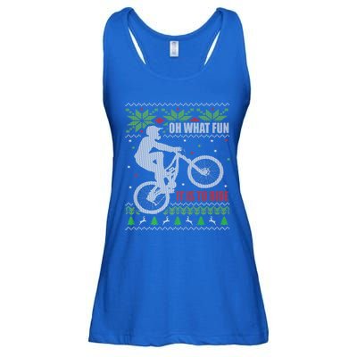 Mountain Bike Ugly Christmas Mountain Biking Gift Ladies Essential Flowy Tank