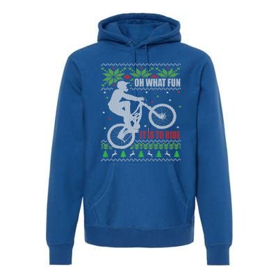 Mountain Bike Ugly Christmas Mountain Biking Gift Premium Hoodie