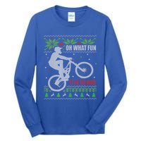 Mountain Bike Ugly Christmas Mountain Biking Gift Tall Long Sleeve T-Shirt