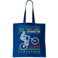 Mountain Bike Ugly Christmas Mountain Biking Gift Tote Bag