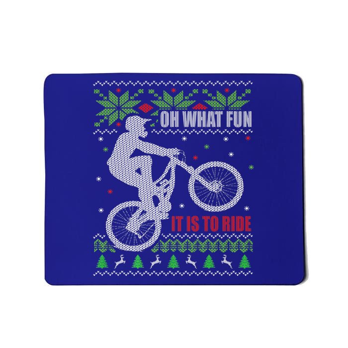 Mountain Bike Ugly Christmas Mountain Biking Gift Mousepad