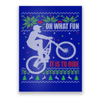 Mountain Bike Ugly Christmas Mountain Biking Gift Poster