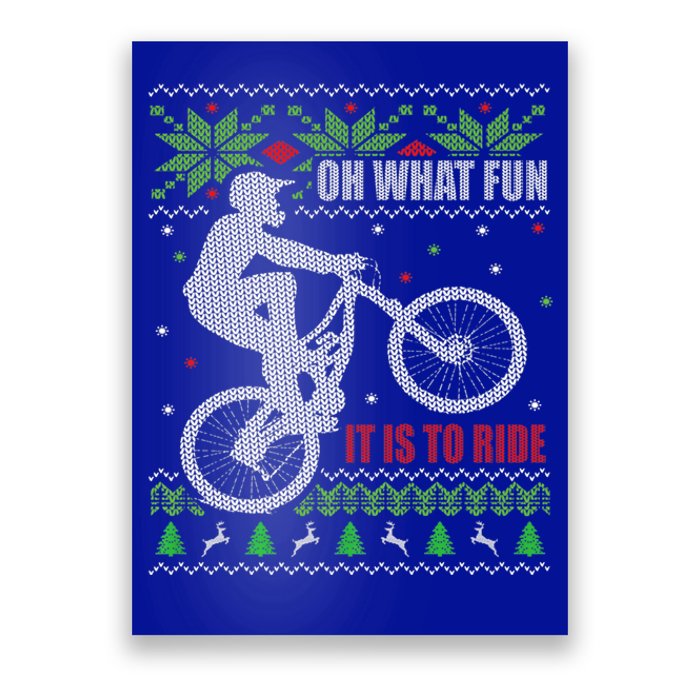 Mountain Bike Ugly Christmas Mountain Biking Gift Poster