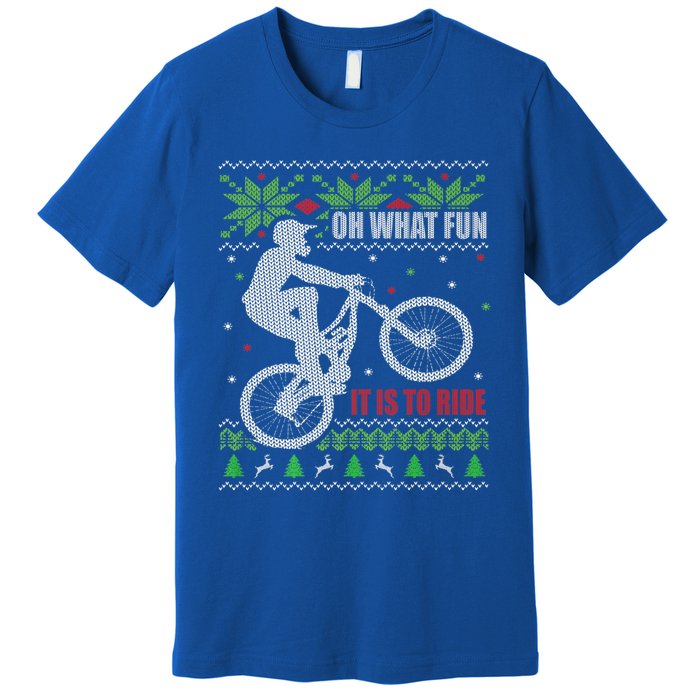 Mountain Bike Ugly Christmas Mountain Biking Gift Premium T-Shirt