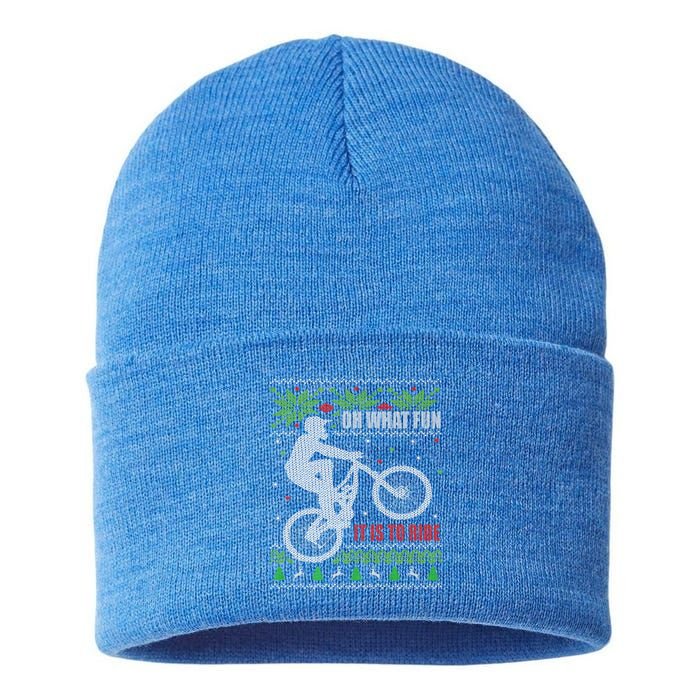 Mountain Bike Ugly Christmas Mountain Biking Gift Sustainable Knit Beanie