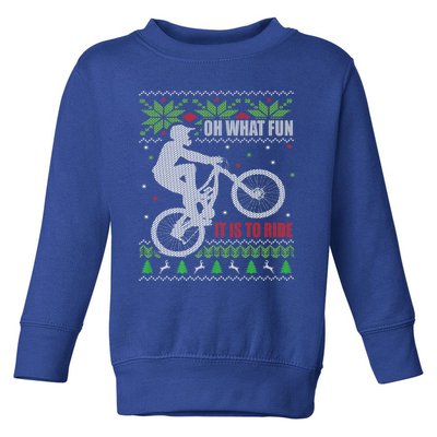 Mountain Bike Ugly Christmas Mountain Biking Gift Toddler Sweatshirt