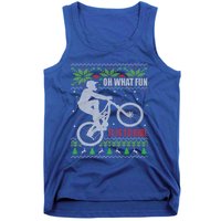 Mountain Bike Ugly Christmas Mountain Biking Gift Tank Top