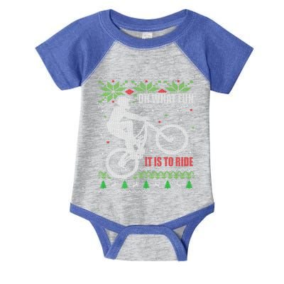 Mountain Bike Ugly Christmas Mountain Biking Gift Infant Baby Jersey Bodysuit