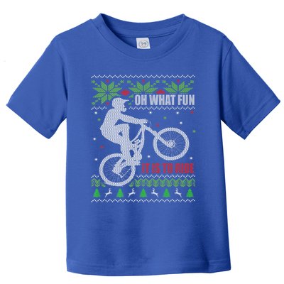 Mountain Bike Ugly Christmas Mountain Biking Gift Toddler T-Shirt