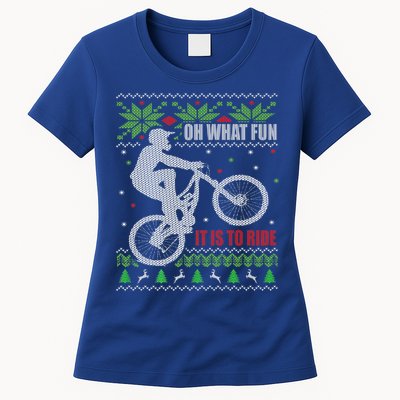 Mountain Bike Ugly Christmas Mountain Biking Gift Womens T-Shirt