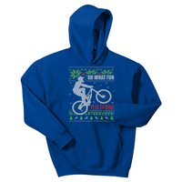 Mountain Bike Ugly Christmas Mountain Biking Gift Kids Hoodie