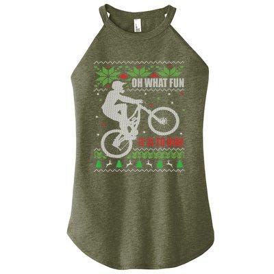 Mountain Bike Ugly Christmas Mountain Biking Gift Women's Perfect Tri Rocker Tank