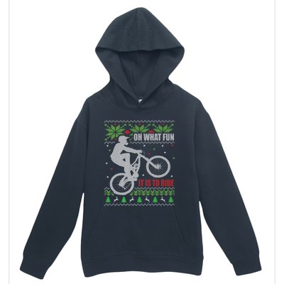 Mountain Bike Ugly Christmas Mountain Biking Gift Urban Pullover Hoodie