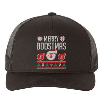 Merry Boostmas Ugly Xmas Funny Turbo Boost Christmas Hoodie Yupoong Adult 5-Panel Trucker Hat