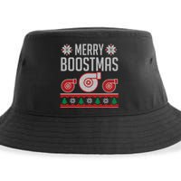 Merry Boostmas Ugly Xmas Funny Turbo Boost Christmas Hoodie Sustainable Bucket Hat