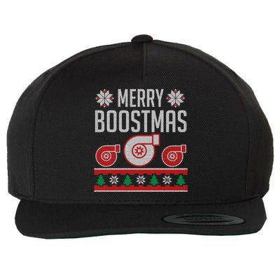 Merry Boostmas Ugly Xmas Funny Turbo Boost Christmas Hoodie Wool Snapback Cap