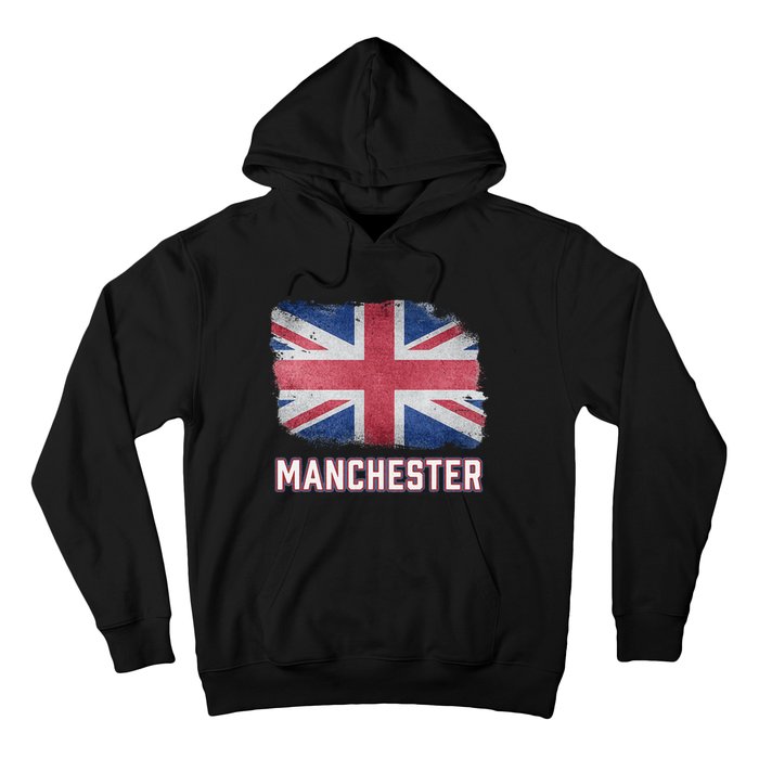 Manchester British United Kingdom Flag Vintage Uk Souvenir Hoodie