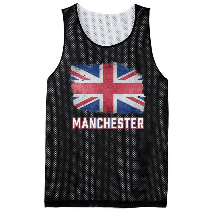 Manchester British United Kingdom Flag Vintage Uk Souvenir Mesh Reversible Basketball Jersey Tank