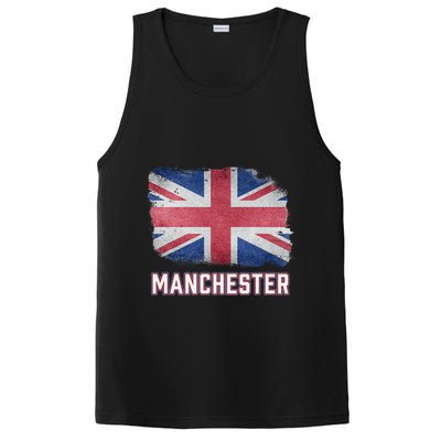 Manchester British United Kingdom Flag Vintage Uk Souvenir PosiCharge Competitor Tank