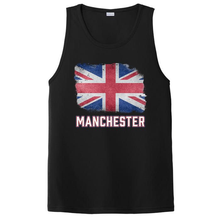 Manchester British United Kingdom Flag Vintage Uk Souvenir PosiCharge Competitor Tank