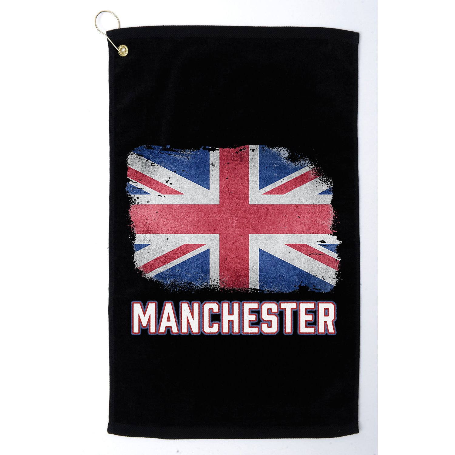Manchester British United Kingdom Flag Vintage Uk Souvenir Golf Towel