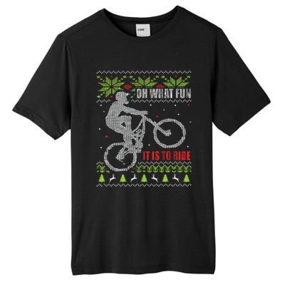 Mountain Bike Ugly Christmas Mountain Biking Tall Fusion ChromaSoft Performance T-Shirt