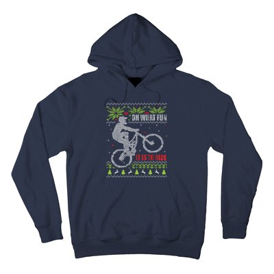 Mountain Bike Ugly Christmas Mountain Biking Hoodie