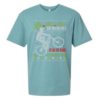 Mountain Bike Ugly Christmas Mountain Biking Sueded Cloud Jersey T-Shirt