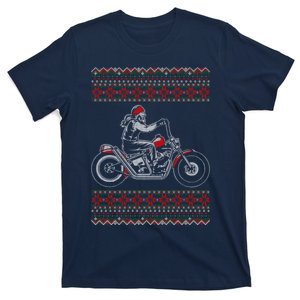 Motorcycle Biking Ugly Christmas T-Shirt