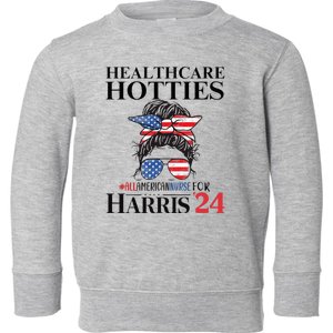 Messy Bun Usa Nurse Healthcare Hotties For Harris 24 Toddler Sweatshirt