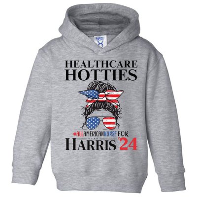 Messy Bun Usa Nurse Healthcare Hotties For Harris 24 Toddler Hoodie