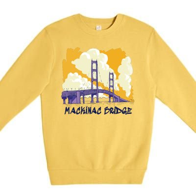 Mackinac Bridge US Travel Premium Crewneck Sweatshirt