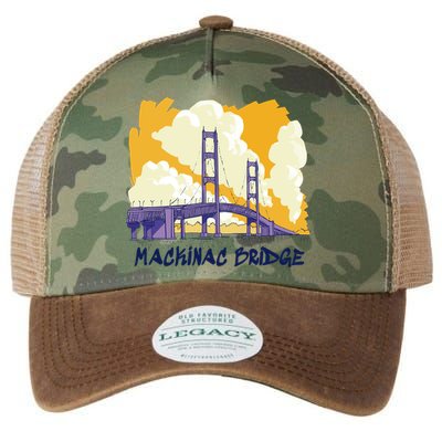 Mackinac Bridge US Travel Legacy Tie Dye Trucker Hat