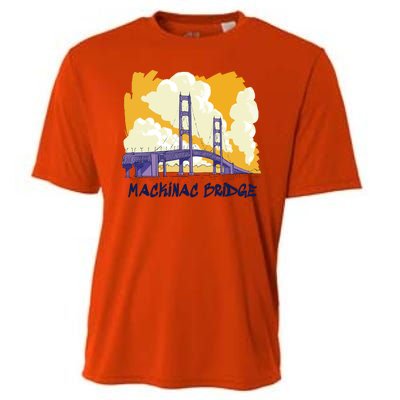 Mackinac Bridge US Travel Cooling Performance Crew T-Shirt