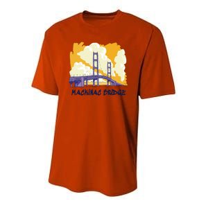 Mackinac Bridge US Travel Youth Performance Sprint T-Shirt