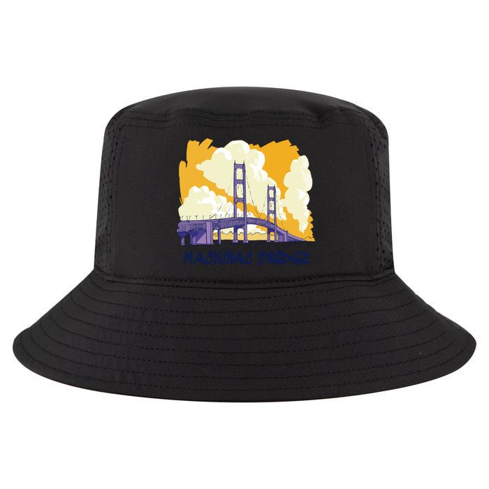 Mackinac Bridge US Travel Cool Comfort Performance Bucket Hat